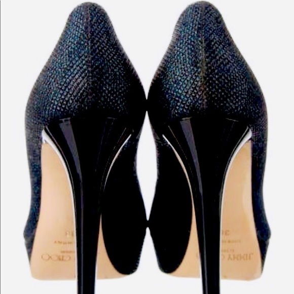 Jimmy Choo Dahlia,  Royal Blue Glitter Pumps in remarkable Condition EU37.5 - Picture 4 of 5